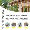 KOKMEYA Bird Scare Rods Silver Hanging Plastic Bird Deterrent Device,
