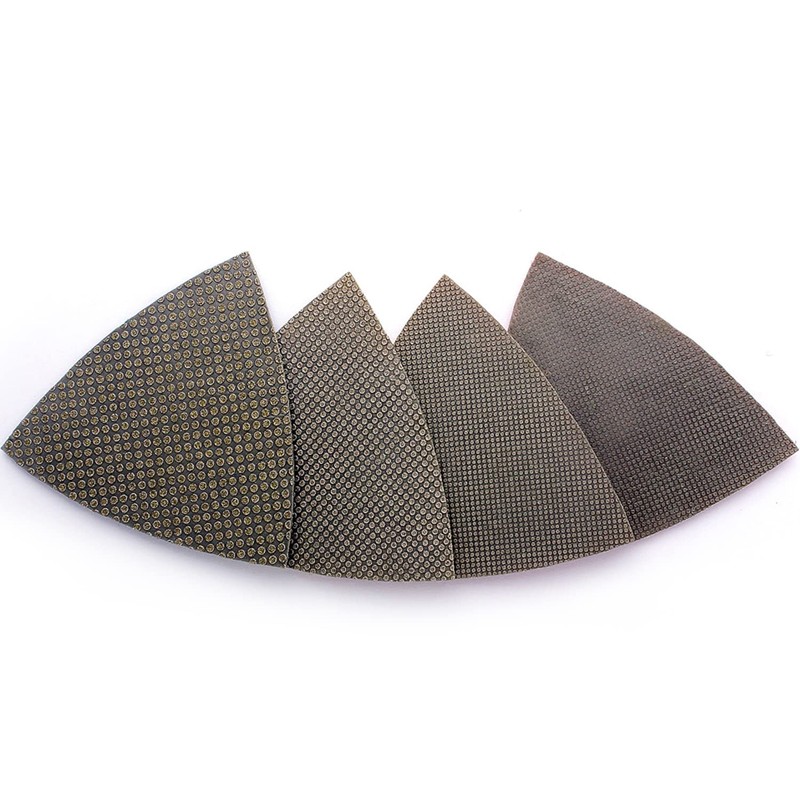 HOMESOM 80mm Triangular Diamond Polishing Pads Electroplated Sanding Pad for