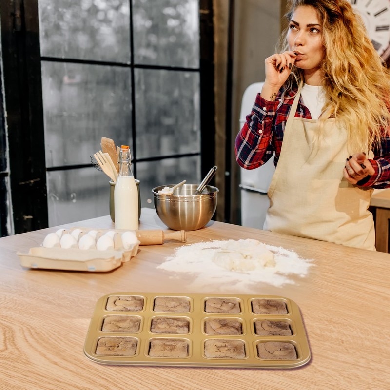 Tiawudi 2 Pack Brownie Pan, Non-stick Bakeware for Bread and