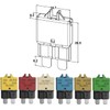 RKURCK 12V-28V DC Manual Reset Low Profile ATC Circuit Breaker