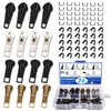 Domthent Zipper Repair Kit,#5 Zipper Pull Replacement,76pcs Fix a Zipper