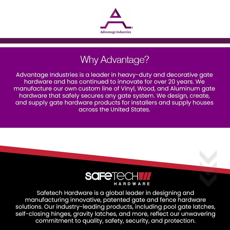 Advantage Industries Extruded Self-Closing Gate Hinge | Powder-Coated Steel Hinge