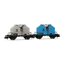 ARNOLD HN6640 DR-Miet, 2-unit pack of 2-axle silo wagon Ucs, grey livery VTG, ep. IV Freight Wagons