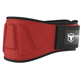 Iron Bull Strength Weightlifting Belt for Men and Women - 6 Inch Auto-Lock Weight Lifting Back Support, Workout Back Support for Lifting, Fitness, Cross Training and Powerlifitng (Small, Red)