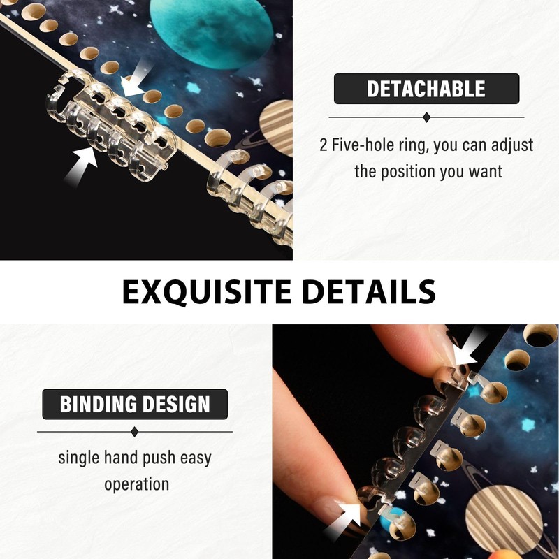 CHSIN Solar System Planet 1 Pack Spiral Notebook A5 Journal