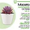 Smart Garden Maceta autorregable OC1009 Decorativa, Ovalada, Mini, Moderna, Interior.