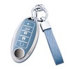 Flensent Key Fob Cover with Keychain for Nissan Altima Sentra