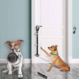 Kelivi Dog Bell for Puppy Potty Training, 4 Pack Dog Bells Toilet Training, Adjustable Length Dog Doorbell with Dog Training Clicker & Dog Whistle-Dog Training Bell Puppy and Cat Communication Device