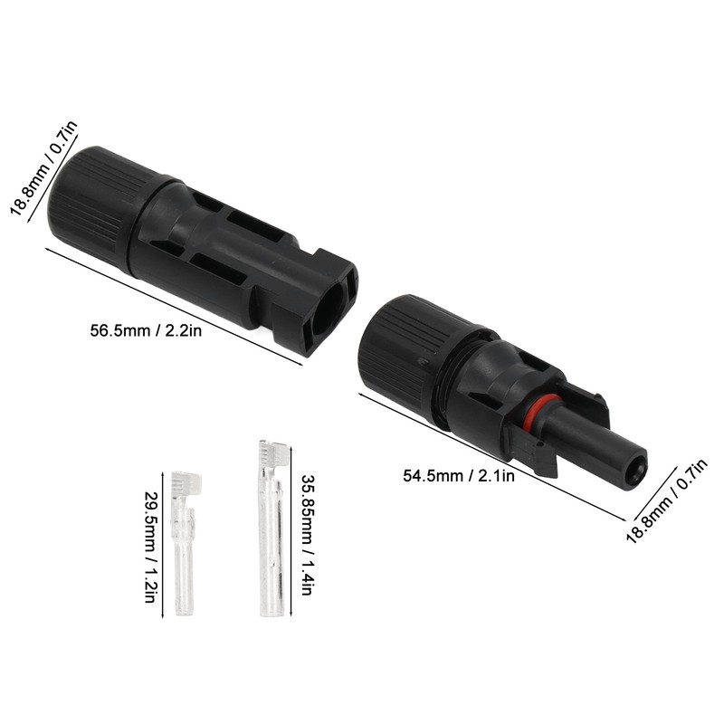 10 Sets Solar Panel Connector IP67 Waterproof Photovoltaic Cable Male