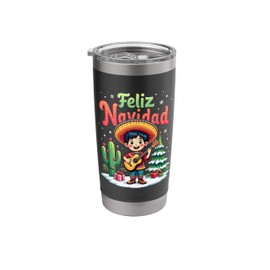 Feliz Navidad 2024 Christmas Spanish Mexican Feliz Navidad Stainless Steel Insulated Tumbler