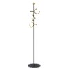 BUZUYE Coat rack,Coat rack freestanding with gold hooks,Entryway metal coat