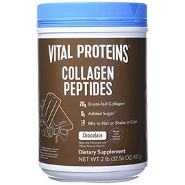 Vital Protein Collagen Peptides, Pasture Raised, Grass Fed, Paleo Friendly, Gluten / Zero Sugar Dairy Free, Chocolate, 32.56 Oz