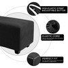 PiccoCasa High Stretch Ottoman Cover with Elastic Bottom, Soft Slipcover