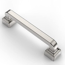 Asidrama 10 Pack 3.75 Inch(96mm) Brushed Satin Nickel Kitchen Cabinet Handles, Cabinet Pulls Kitchen Cabinet Hardware for Cupboard Drawer Handles Dresser Pulls