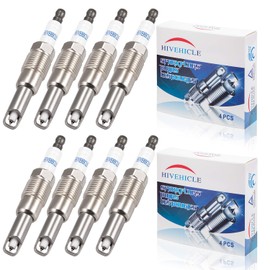 HiVehicle V7409 Platinum Bujías SP546 - PZK14F PZT1F PZT2F, electrodo de tierra sólido Nikel Bridge para Ford Lincoln