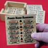Poker Hand Rankings on Square Bamboo Coasters with Holder -