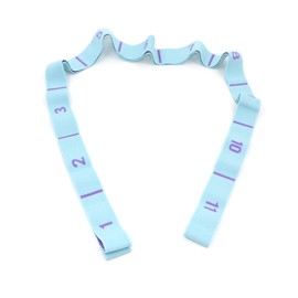 TingDongWei Yoga Strap, Yoga Stretching Band, Yoga Stretch Strap Made of Cotton, Training Band, Elastic Fitness Band with 11 Loops, Easy to Wear and Highly Elastic Resistance Bands (Blue)