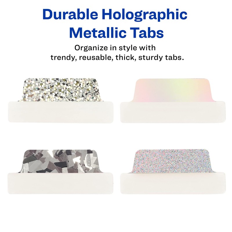 Avery Ultra Tabs Luxe Collection, 2.5" x 1" Margin Tabs,