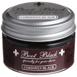 Columbus Boot Black Silver Line Cordovan Cream for Nutrition, Moisturizing, Shiny Shoes, Men's, Black