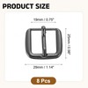 sourcing map Metal Roller Buckle, 8Pcs 0.75 Inch Single Prong