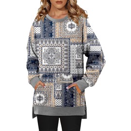 CHICZONE Sweatshirts for Women Jumpers Ladies Long Sleeve Tops Crewneck Pullover Tunic Tops with Pockets