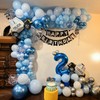 Blue Balloons Set, 12 Inch Double Stuffed Metallic Blue Balloons