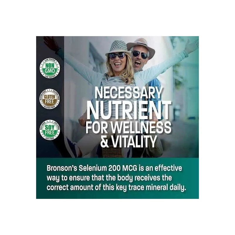 Selenio Selenium 200mcg (250 Cápsulas)bronson Hecho En E.u. Sabor Sin