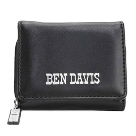 Bendibis BDW-8395 Wallet, Mini Wallet, Trifold, Synthetic Leather, Foil Print, Black