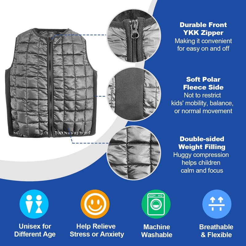 Weighted Vest for Kids with Sensory Issues, Sensory Compression Vest