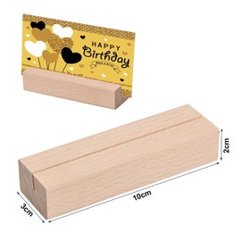 heavenlife Pack of 10 Wedding Wooden Card Holders, Place Card Holder, Memo Card Stand, Photo Holder, Table Number Stand, Postcard Holder for Office, Hotel, Restaurants, Banquets, Birthday Party