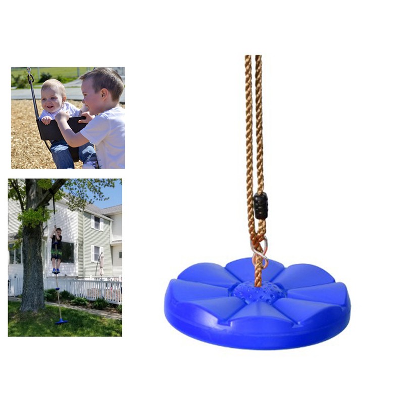 Heavy Duty Plastic Disc Tree Swing with PE Rope for