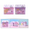 Mobestech 2pcs Adorable Mermaid Pattern Tinplate Coin Bank House Shaped