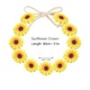 Lofruiin Women's Bohemian Sunflower Headband 60s Hippie Band Daisy Hairband