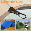 Upgrade Large Tarp Clips Heavy Duty Lock Grip -Total 48