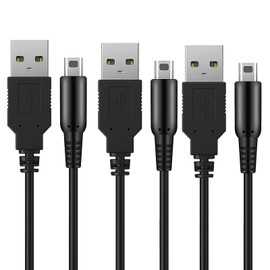 Suptopwxm 3DS 充電器 充電ケーブル 1.2m 3本セット USB電源コード New3DS/ New3DSLL /3DS /3DSLL/ i2DS /DSi/DSiLL/2DSなど用 (ブラック)