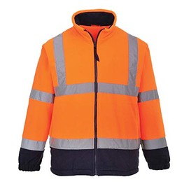 Portwest Hi-Vis 2-Tone Fleece, Color: Orange/Navy, Size: Medium, UF301ONRM
