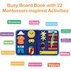 QuickMart 5-in-1 BLUE Toddler Busy Board – Montessori Sensory Toy