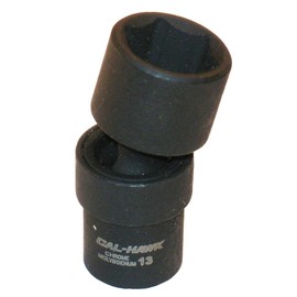 Cal Hawk Tools BISU122M 12 Piece 1/4" Drive Universal Swivel Impact Metric Socket Set