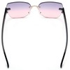styleBREAKER 09020145 Women's Frameless Sunglasses with Tinted Rectangular Polycarbonate Lenses,