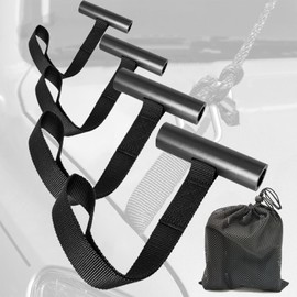 Quick Hood Loops 12" Kayak Straps Canoe Tie Down Straps Hood Trunk Kayak Tie Downs Anchors Boat Bow Stern Tie Downs Straps for Roof Rack 4 Pack Boat Tie Down Strap