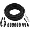 EVIL ENERGY 6AN 3/8" PTFE LS Swap EFI Fuel Line Fitting Kit, E85 Nylon Braided Fuel Hose 25FT