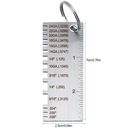 Wire Metal Sheet Thickness Gauge,Stainless Steel Welding Gage Plated Size Inspection Tool,Thickness Measuring Tool