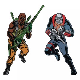 Icon Heroes G.I. Joe Roadblock x Destro Retro Pin Set