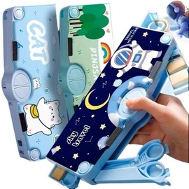 1pc Multifunctional Cartoon Storage Box For Pens, Pencils, Markers, Scissors And Tape Measure - Cute Kawaii Pen Case For Learning And Office Supplies - Perfect Gift - Color: Single-deck crew