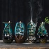 Ceramic Backflow Incense Holder, Waterfall Incense Burner, with 20 Backflow