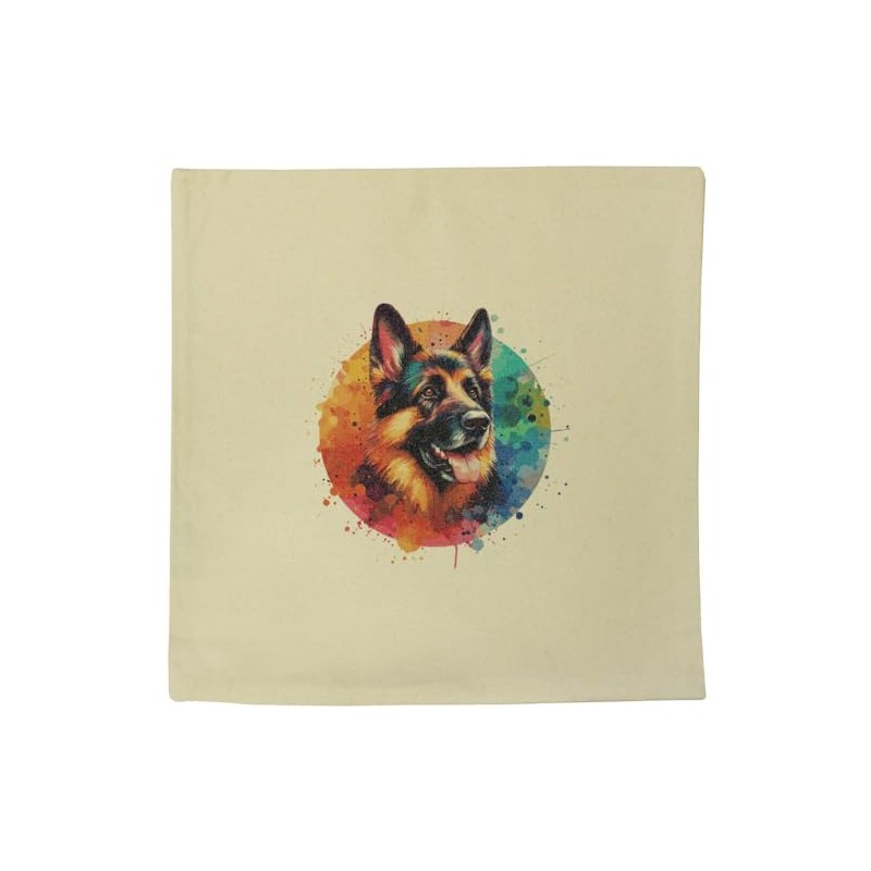 Azeeda 40cm x 40cm 'German Shepherd Dog' Canvas Cushion Cover