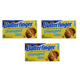 Butterfinger Bites Unwrapped Minis On the Go 2.80oz Theater Box (Pack of 3)