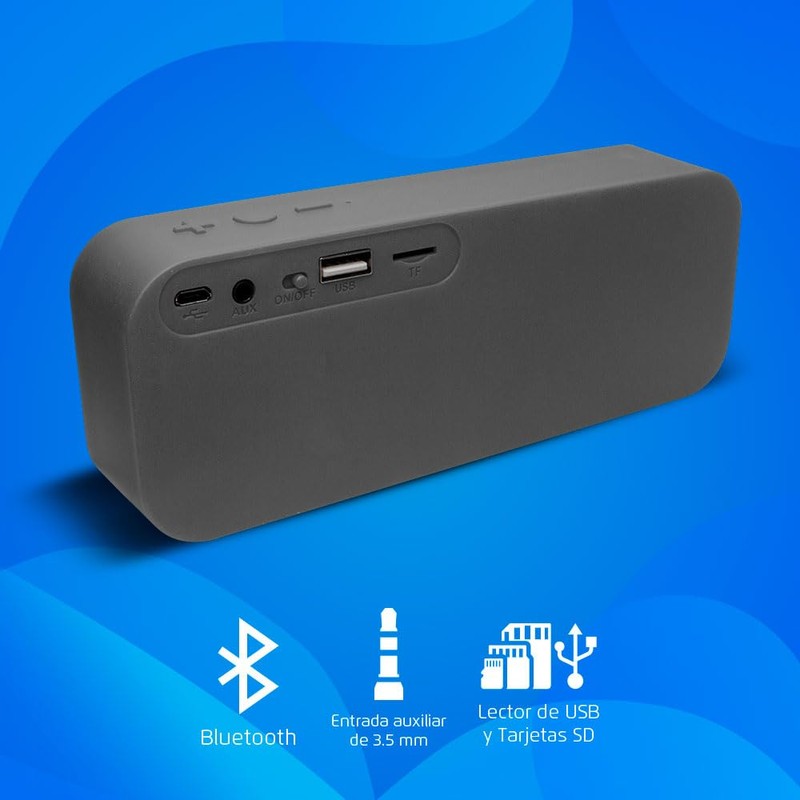 Vorago BSP-150 Bocina Bluetooth 6w Entradas MicroSD Jack 3.5 mm