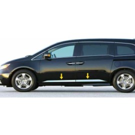 Best for Less 2011-2017 Honda Odyssey 4Pc Body Side Molding Trim Insert 2 1/4" Stainless Steel