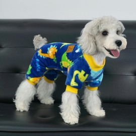 XPUDAC - Pijama de forro polar para perros pequeños y medianos, ropa de invierno suave y cálida para perros de invierno y Navidad (XL)